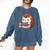 Cute Hedgehog Book Lover Readers Animal Reading Comfort Colors Sweatshirt Blue Jean