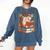 Cute Hedgehog Book Nerd Comfort Colors Sweatshirt Blue Jean