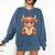 Cute Highland Cow Reading Book Comfort Colors Sweatshirt Blue Jean