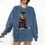 Cute Mouse Reading Book Graduation Comfort Colors Sweatshirt Blue Jean