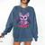 Cute Pastel Goth Bat Reading Book Comfort Colors Sweatshirt Blue Jean
