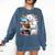 Cute Polar Bear Is Reading a Book Reading Polar Bear Comfort Colors Sweatshirt Blue Jean