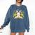 Cute Rabbit And Book Women Girls Reading Book Rabbit Lover Comfort Colors Sweatshirt Blue Jean