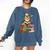 Cute Reading Chicken With Glasses Books Bookworm Reader Book Comfort Colors Sweatshirt Blue Jean