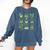 Cute Shamrock Reading Books St Patrick's Day Teacher Reading Comfort Colors Sweatshirt Blue Jean