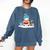 Cute Winter Cozy Snowman Reading Book Lovers Xmas Snowman Comfort Colors Sweatshirt Blue Jean