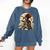 Dragon Reading a Book Dragons And Books Lover Bookworm Comfort Colors Sweatshirt Blue Jean