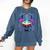 Dragon Reading Book Lover Comfort Colors Sweatshirt Blue Jean