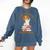 Easily Distracted By Beagles And Books Beagle Dog Comfort Colors Sweatshirt Blue Jean