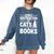 Easily Distracted By Cats And Books Cat & Book Lover Comfort Colors Sweatshirt Blue Jean Easily Distracted By Cats And Books Cat & Book Lover Comfort Colors Sweatshirt Blue Jean