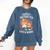 Easily Distracted By Cats And Books Cute Cat Sleeping Girls Comfort Colors Sweatshirt Blue Jean