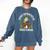 Easily Distracted By Frogs And Books Comfort Colors Sweatshirt Blue Jean