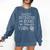 Easily Distracted By Knitting Books And Yarn Quote Reader Comfort Colors Sweatshirt Blue Jean