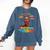 Education Is Freedom Afro Books Comfort Colors Sweatshirt Blue Jean