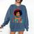 Education Is Freedom History Girl Women Book Lover Comfort Colors Sweatshirt Blue Jean