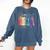 Equality Flower Books Equal Rights Social Justice Feminist Comfort Colors Sweatshirt Blue Jean