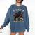 F-CAW-F I'm Reading Crow Book Lover Introvert Meme Comfort Colors Sweatshirt Blue Jean