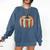 Fall Book Pumpkin Halloween Teacher Librarian Thanksgiving Comfort Colors Sweatshirt Blue Jean