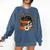 Fall Book Teacher Cat Books Halloween Autumn Librarian Comfort Colors Sweatshirt Blue Jean