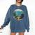 Fish Bowl Frutiger Aero Y2K Retro Vibes Comfort Colors Sweatshirt Blue Jean