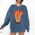 Flames And Lighter Costume For Matchbook Lovers Comfort Colors Sweatshirt Blue Jean