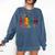 Floral Flower Book Equality Human Rights Women's Rights Comfort Colors Sweatshirt Blue Jean