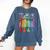 Floral Foxglove Daisy Tulip 8647 Books Lover Blooming Flower Comfort Colors Sweatshirt Blue Jean