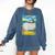 Frutiger Aero Aesthetic Rainbow Glitch Art Comfort Colors Sweatshirt Blue Jean