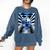 Frutiger Aero Aesthetic Tech Checkered Room Orb Sky Comfort Colors Sweatshirt Blue Jean