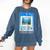 Frutiger Aero Aesthetic Tech Computer Aquarium Tarot Card Raglan Baseball Tee Comfort Colors Sweatshirt Blue Jean
