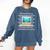 Frutiger Aero Aesthetic Tech The Future That Was Promised Comfort Colors Sweatshirt Blue Jean