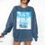 Frutiger Aero Aesthetic Tech Kawaii Milk Underwater Fishes Raglan Baseball Tee Comfort Colors Sweatshirt Blue Jean