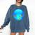 Frutiger Aero Aesthetic Tech Orb Fishes Comfort Colors Sweatshirt Blue Jean