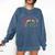 Frutiger Aero Graphic Er Tie Dye Comfort Colors Sweatshirt Blue Jean