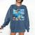 Frutiger Aero Retro Vibes Premium Tri-Blend Comfort Colors Sweatshirt Blue Jean