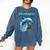 Frutiger Aero Splashy Dolphin Y2k Aesthetic Graphic Comfort Colors Sweatshirt Blue Jean