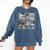 Frutiger Aero Y2K Old School Retro Vibes Comfort Colors Sweatshirt Blue Jean
