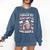 Fueled By Iced Coffee And Books Book Lover Retro Comfort Colors Sweatshirt Blue Jean