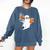 Ghost Reading Books Halloween Library Comfort Colors Sweatshirt Blue Jean