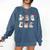 Ghost Santa Elf Squad Read Books Bookish Librarian Christmas Comfort Colors Sweatshirt Blue Jean