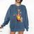 Giraffe Reading Tea Books Coffee Book Lover Graphic Comfort Colors Sweatshirt Blue Jean