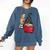 Gnome Read Reading Book Librarian Across America Women Kids Comfort Colors Sweatshirt Blue Jean