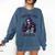 Good Girls Read Bad Books Sarcastic Skeleton Goth Skull Comfort Colors Sweatshirt Blue Jean