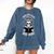 Good Girls Read Bad Books Skeleton Comfort Colors Sweatshirt Blue Jean