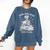 Good Girls Read Bad Books Skeleton Reading Book Halloween Comfort Colors Sweatshirt Blue Jean