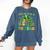 Goods Luck Read Librarian Book Patrick Days Shamrock Clover Comfort Colors Sweatshirt Blue Jean