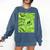 Green Comic Book Green Graphic Comfort Colors Sweatshirt Blue Jean