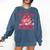 Groovy All Booked For Valentines Books Pink Coquette Bow Comfort Colors Sweatshirt Blue Jean