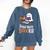Halloween Teacher Women Cute Reading Ghost Read More Books Comfort Colors Sweatshirt Blue Jean