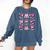 Heart Reading Books Valentine Teacher Boy Girl Book Lover Comfort Colors Sweatshirt Blue Jean
